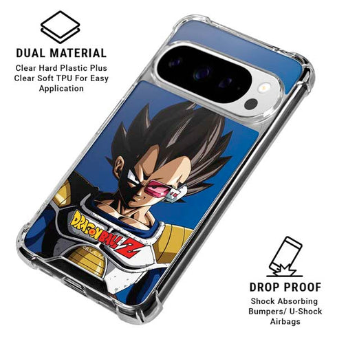 Dragon Ball Z Vegeta Portrait Google Pixel 10 Pro XL Clear Case